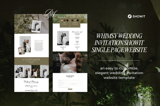 Whimsical Wedding Showit Website Template