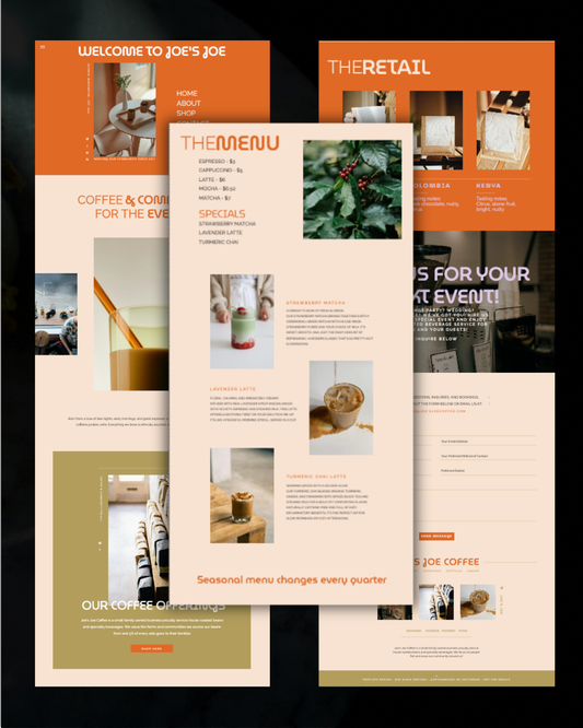 Espresso Martini Showit Website Template