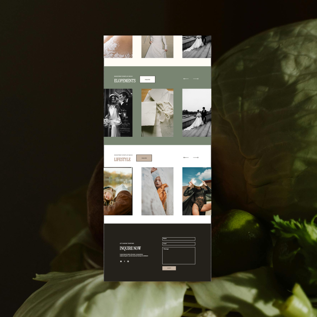 Sunny Pomegranate Showit Website Template