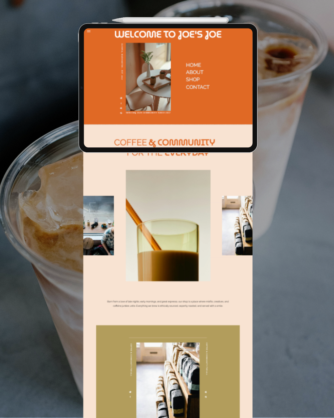 Espresso Martini Showit Website Template