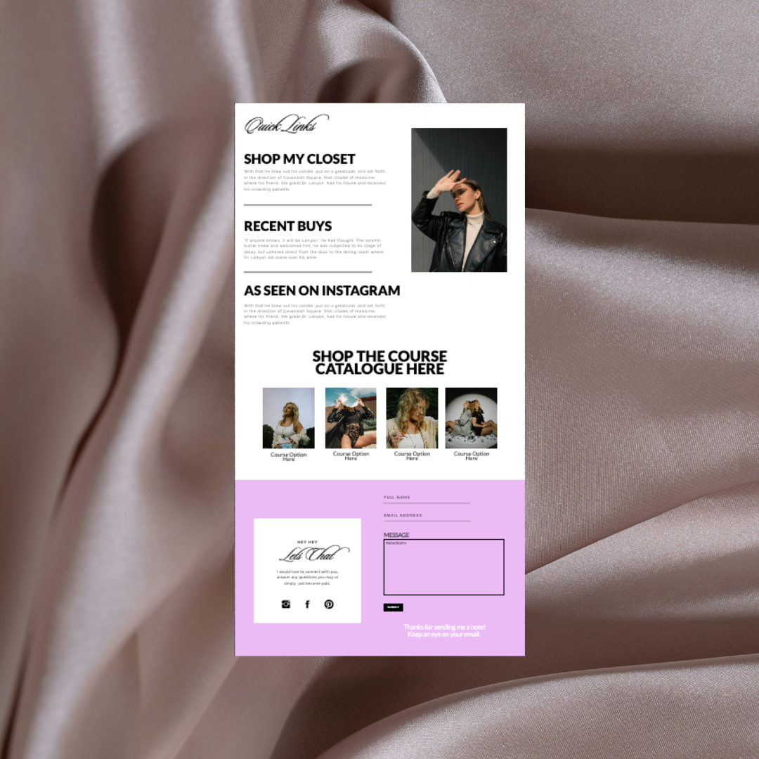 Midnight Martini Showit Website Template