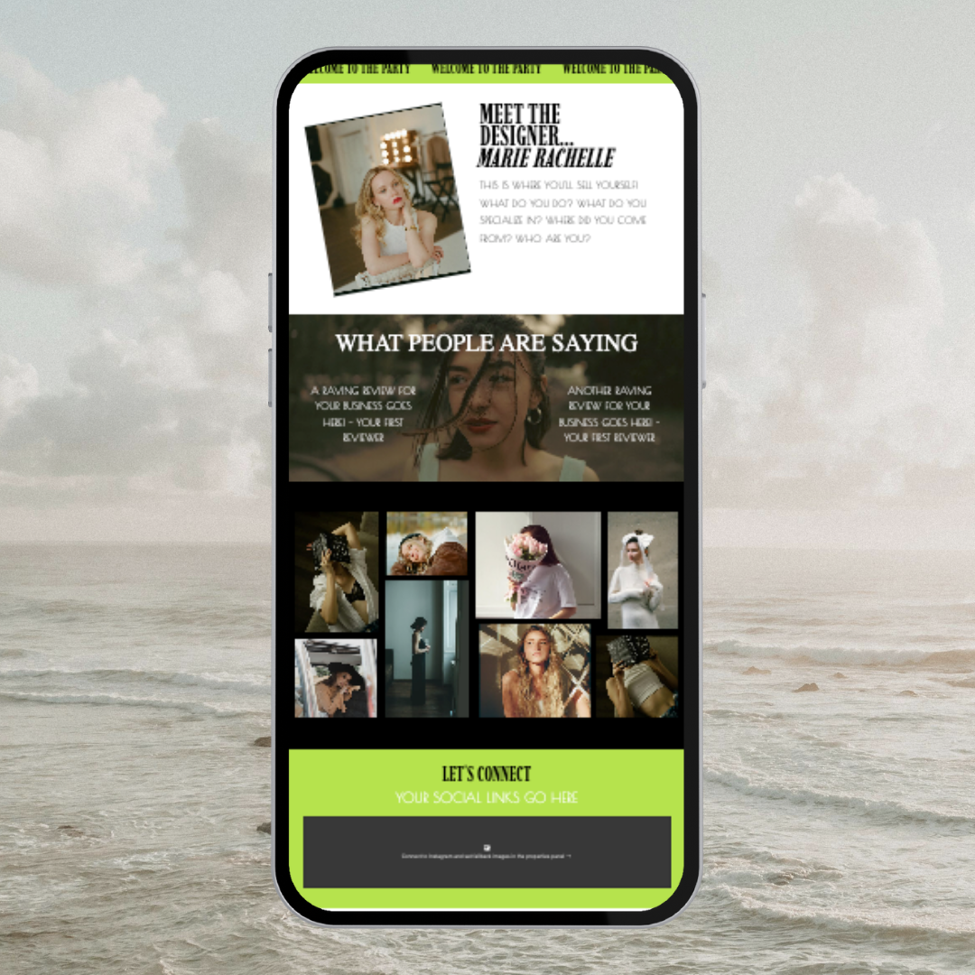 Lime Light Showit Website Template