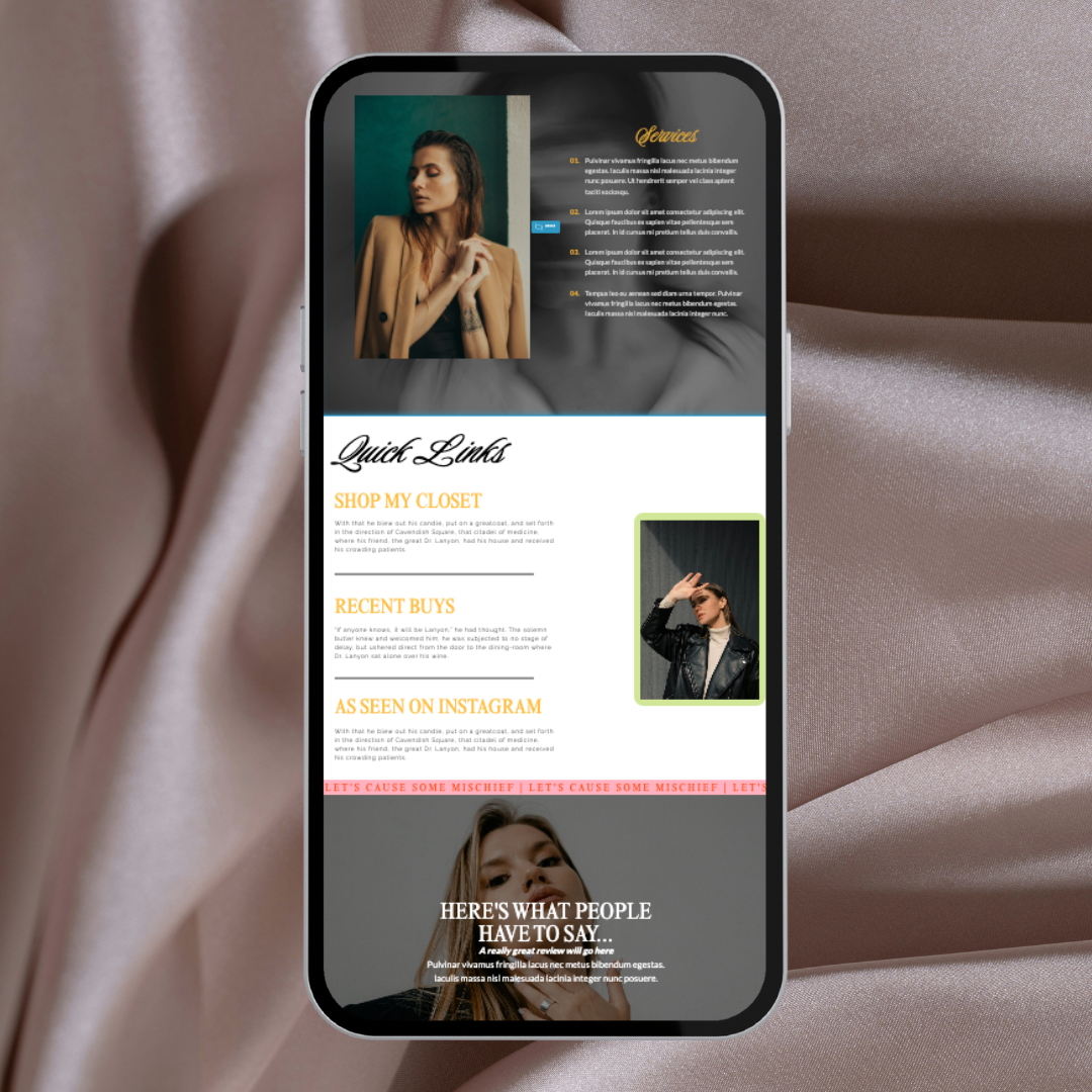 Midnight Martini Showit Website Template