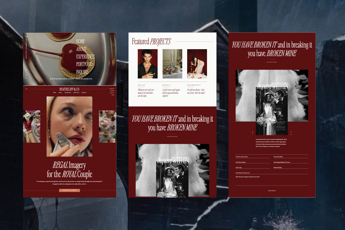 Heartbreaker Showit Single Page Website Template