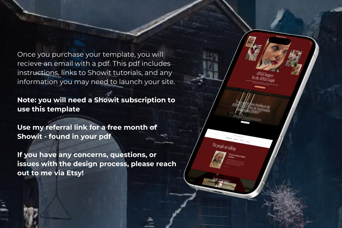 Heartbreaker Showit Single Page Website Template