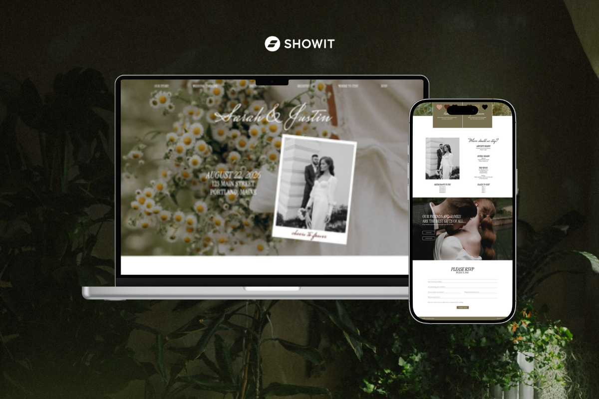 Whimsical Wedding Showit Website Template
