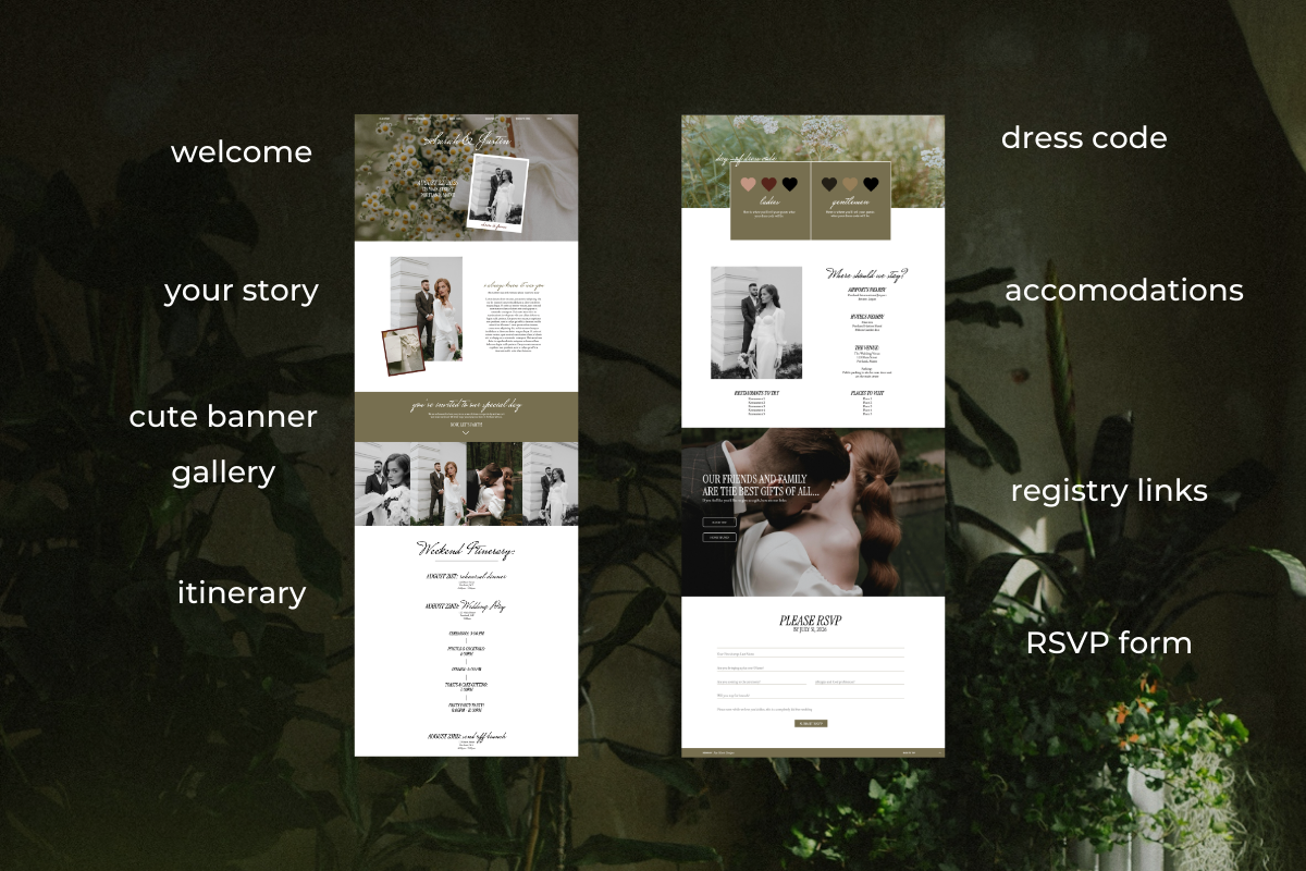 Whimsical Wedding Showit Website Template