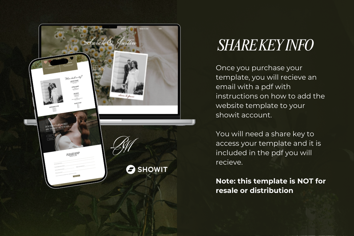 Whimsical Wedding Showit Website Template