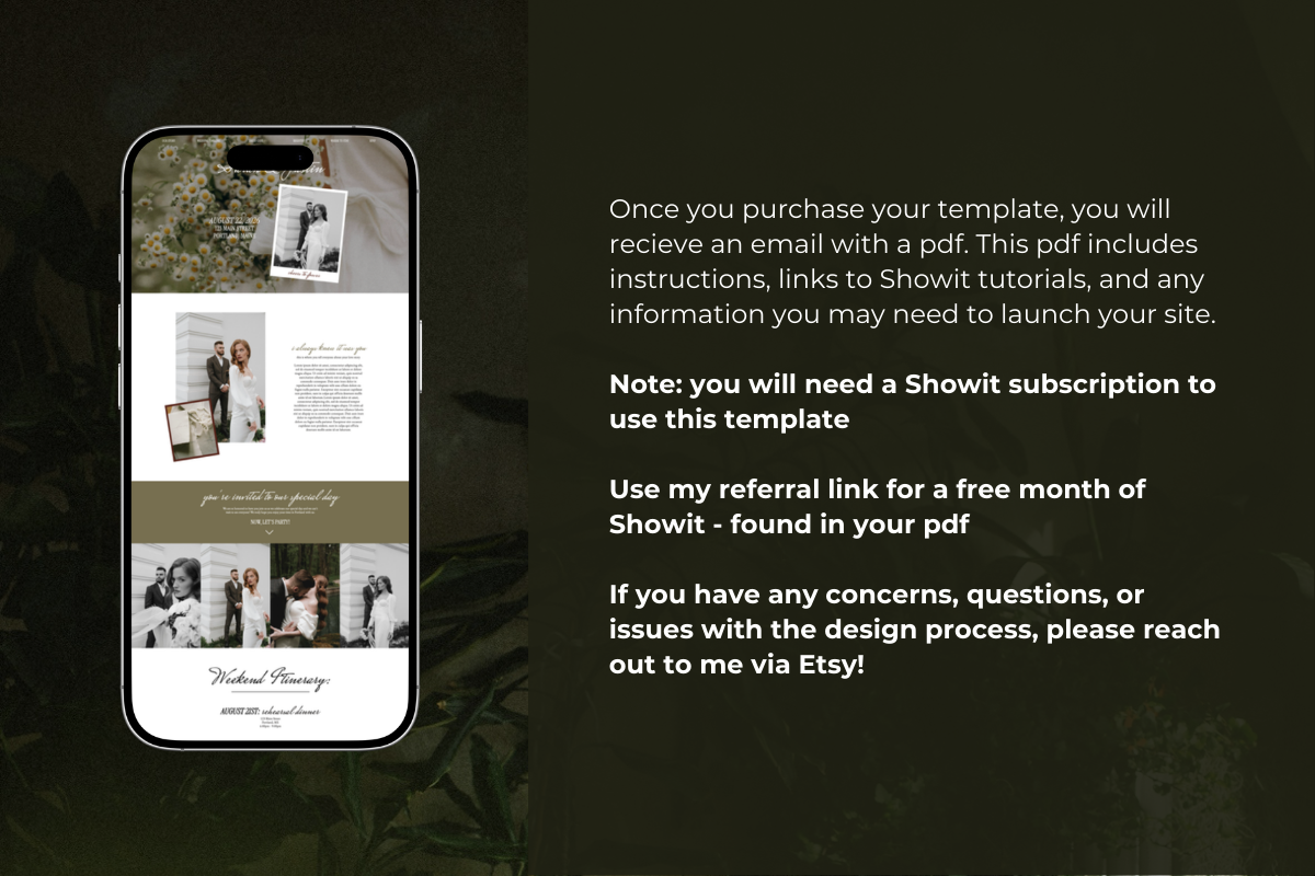 Whimsical Wedding Showit Website Template