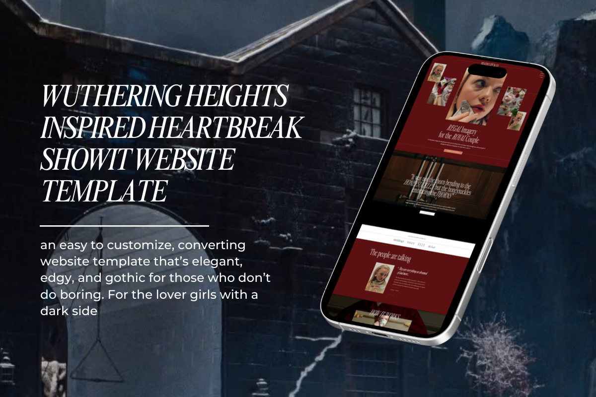 Heartbreaker Showit Single Page Website Template